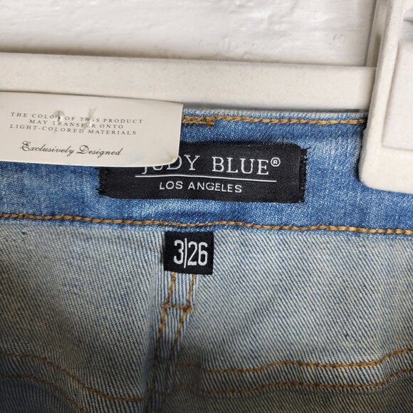 Judy Blue Women's Junior's Size 3 Jeans Boyfriend Fit High Waist Distressed - Picture 6 of 10